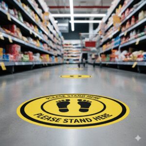 floor-stickers-retail-anti-slip Floor & Pavement Stickers Printing Cyprus (Anti-Slip R10/R11)
